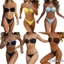 Bộ Bikini 2 mảnh dành cho nữ Áo ngực trang trí hình sao biển không tay quây + Bộ đồ tắm dưới tầng thấp