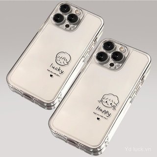 Ốp điện thoại trong suốt hình cặp đôi Avatar vui nhộn dành cho iPhone 17promax / 13pro / 16pro / 12 / 11pro / xs / 14plus Vỏ chống sốc
