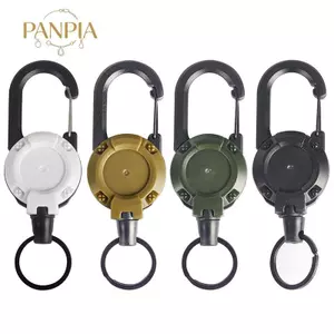 PNPIA- Kim Loại Chống Trộm Dễ Kéo Dây Bule Đàn Hồi Móc Khóa Thể Thao Có Thể Thu Vào Móc Khóa Ngoài Trời Carabiner Móc Bapa Bule