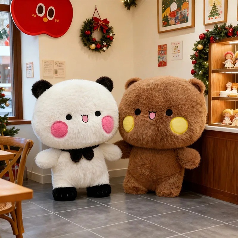 35cm Biểu Hiện Dễ Thương Bubu Dudu Sang Trọng Đồ Chơi Yier Gấu Trúc Búp Bê Nhồi Bông Kawaii Động Vật Sang Trọng Búp Bê Ngủ Nhà Trang Trí Xe Hơi