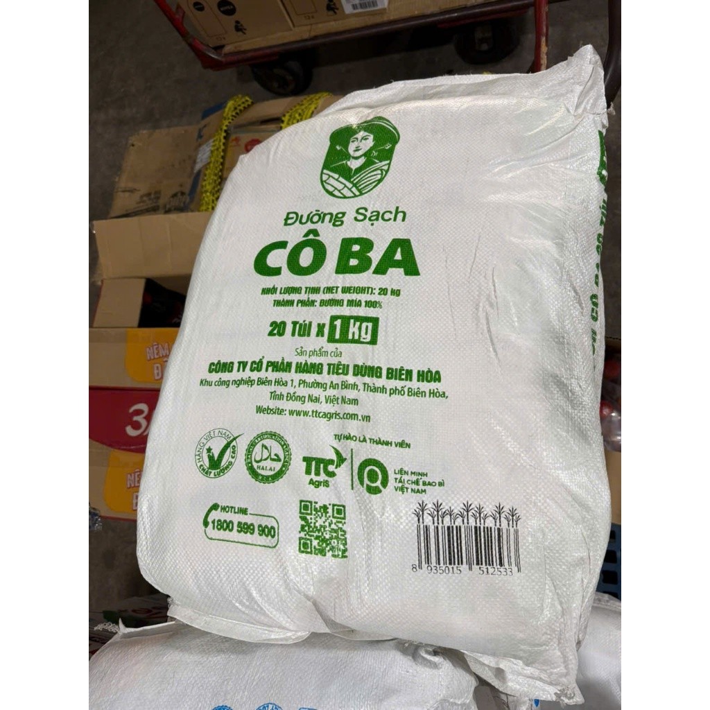Đường kính trắng Cô Ba Biên Hòa gói 1kg