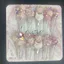 Nguyên Chất Handmade Ba Chiều Cao Cấp Cá Tính Đầy Hoa Đeo Móng Tay Công Nghiệp Nặng Đeo Kính Nhấp Nháy Kim Cương Tính Khí