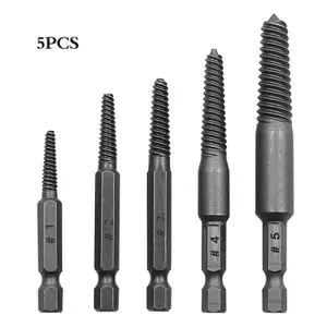 Cheenm 5 Chiếc Vít Máy Hút Trung Tâm Mũi Khoan Bộ Hướng Dẫn Gãy Bu Lông Bị Hư Tổn Loại Bỏ Chuôi Lục Giác Và Cho Dụng Cụ Tay Bị Vỡ VN