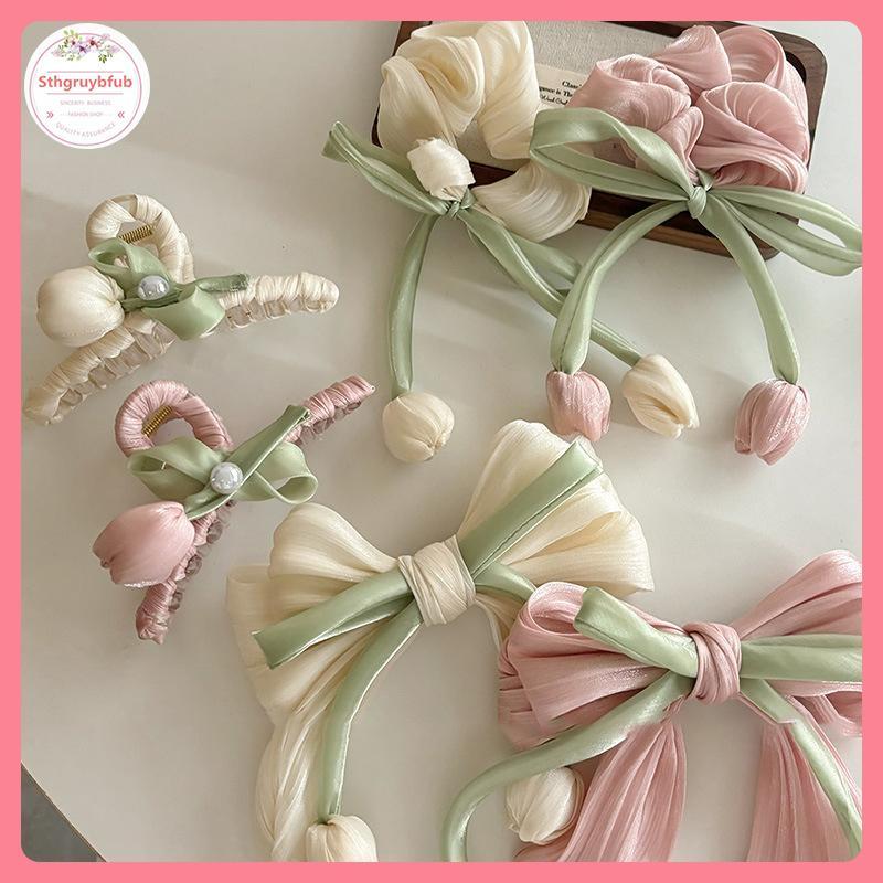 STHB Thời Trang Ngọt Ngào Ruy Băng Tóc Cho Nữ Bé Gái Dễ Thương Thanh Lịch Nơ Kẹp Tóc Tinh Tế sels Phụ Kiện Tóc Quà Tặng VN