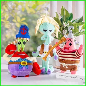 PS1 SpongeBob SquarePants Patrick Star Squidward Tencles Plushie Cướp Biển Chủ Đề Anime Merch Sang Trọng Búp Bê SP1