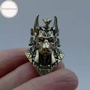 Hodou Cổ Ai Cập Thần Chết Jaal Đầu Đồng Hạt DIY Paracord Dệt Dây Mặt Dây Trang Sức Phụ Kiện Ngoài Trời VN