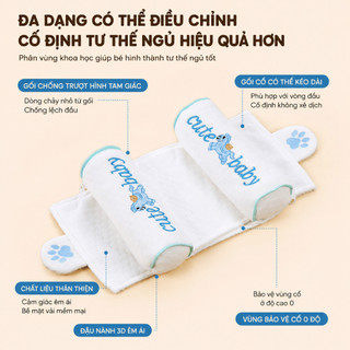 Gối Kê Định Hình Đầu Cho Bé, Gối Chống Bẹp Đầu Hạt Kê Tự Nhiên Mềm Mại, Thoáng Khí Cho Trẻ Sơ Sinh