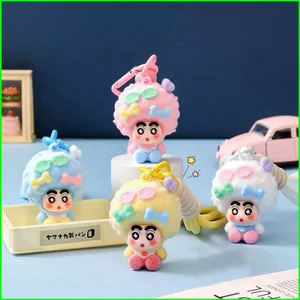 PS1 Crayon Shin-chan Nohara Shinnosuke Nổ Đầu Móc Khóa Dễ Thương Túi Búp Bê Charm SP1