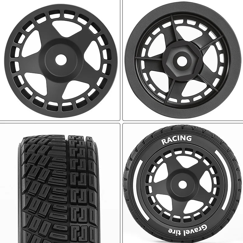 4 60mm 12mm Hex 1 / 14 Bánh xe đua trên đường có tay cầm cao cho MJX 14301 14302 14303 14304 Tương thích với đội HPI Bburago liên kết