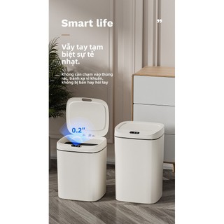 Thùng rác cảm biến nắp mở tự động dung tích lớn cho vệ sinh