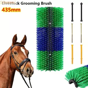 OUSXA 1 Cái Bàn Chải Chải Lông Ngựa, Dụng Cụ Chải Lông Chăn Nuôi Giảm Ngứa 435mm, Hệ Thống Kết Nối Nhanh Trầy Xước Lưng Bàn Chải Tẩy Lông Massage Sâu Cho Bò Ngựa Dê Cừu Bò