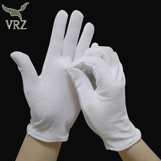 VRZ 1 Cặp Mới Full Ngón Nam Nữ Nghi Thức Găng Tay Cotton Trắng Bồi Bàn / Lái Xe / Trang Sức / Găng Tay Công Nhân Găng Tay Hấp Thụ Mồ Hôi HOT