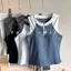 Áo Vest tập Yoga có đệm ngực nữ Phong cách mới Chạy bộ thể dục Thể thao Pilates Huấn luyện màu sắc tương phản Thiết kế dây kéo hàng đầu