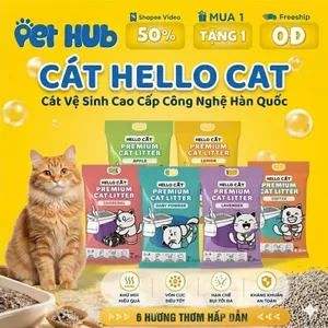 Cát Vệ Sinh Hello Cat Premium Litter, Cát Đất Sét Khử Mùi Tốt, Vón Cục Tối, Ít Bụi
