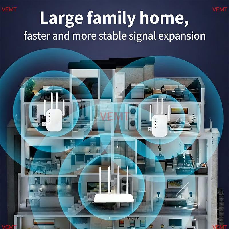 [VG] Bộ lặp WiFi băng tần kép Bộ khuếch đại tăng cường tín hiệu có dây Bộ mở rộng phạm vi tốc độ cao cho phòng ngủ Thiết bị phát trực tuyến văn phòng MỚI