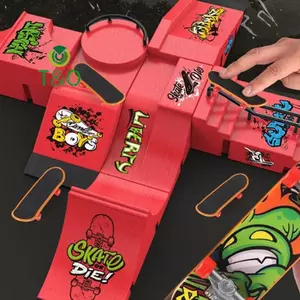 1 Bộ ván trượt đầu ngón tay Mini Đồ chơi thể thao ngón tay dành cho trẻ em Ván trượt ngón tay Trò chơi Công viên Trang web Bước Ramp Cảnh Đạo cụ Quà tặng [mới]