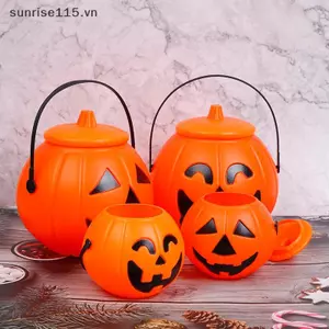 Đạo cụ tiệc Halloween SRVN Buet bí ngô bằng nhựa Trang trí trang trí Halloween.