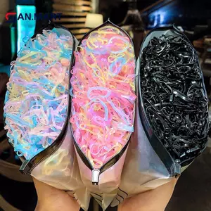 AN.MART 1000 Chiếc Dây Cao Su Dùng Một Lần Dây Buộc Tóc Co Giãn Nhẫn Ban Nhạc Trẻ Em Bé Gái Đuôi Ngựa VN