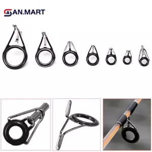 AN.MART 7 Chiếc Kích Thước Hỗn Hợp Câu Cá Top Nhẫn Thanh Cực Bộ Sửa Chữa Dòng Hướng Dẫn Mắt Bộ Mới VN