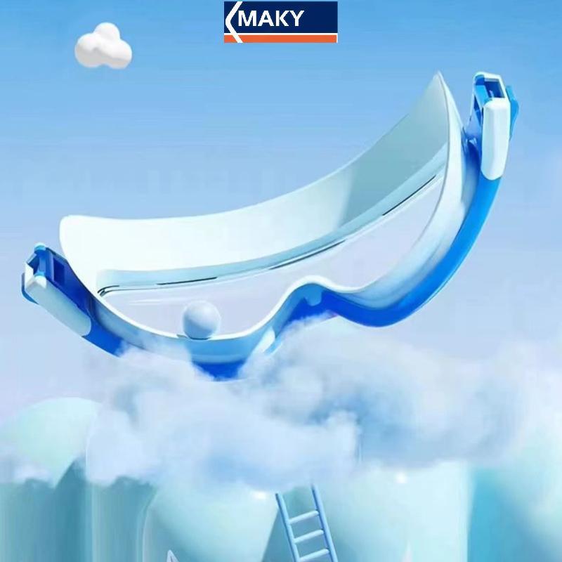 MAKY Kính lặn chuyên nghiệp khung lớn chống nước và chống sương mù phổ biến trực tuyến, Kính bơi dành cho người lớn VN