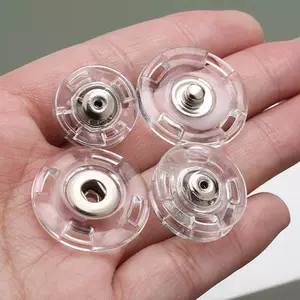 AqToCna 10 Cặp Trong Suốt Nhựa Tinh Tế Vô Hình Nút Chụp Chốt Tròn Nút Chụp Khóa Áo Len Quần Áo Bên Trong Tối Bule AqToCna