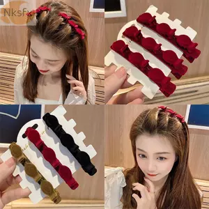 NKSFX Bangs Barrettes Nữ Quà Tặng Đôi Nổ Thiết Kế Răng Dụng Cụ Tạo Kiểu Tóc Bím Tóc