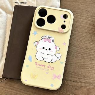 Hoa vỡBowknotPuppy cho iPhone17promax trường hợp điện thoại161514plus mềm trường hợp131121