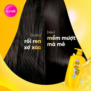Dầu gội Sunsilk cho tóc Mượt 100h (Bóng mướt-Luminous UV / Đen óng-Glossy Black / Mềm mượt-Silky Smooth) 850g