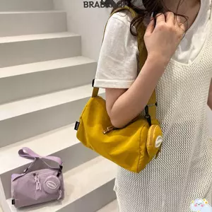 Túi đeo chéo nữ BRABRAA, Túi đeo vai đơn đa năng đơn giản, Túi đeo vai Nylon nhẹ phong cách Nhật Bản Sử dụng thể thao
