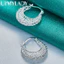 URMYLADY Bạc 925 Dệt Lưới Bông Tai Nữ Cưới Đính Hôn Thời Trang Quyến Rũ Trang Sức