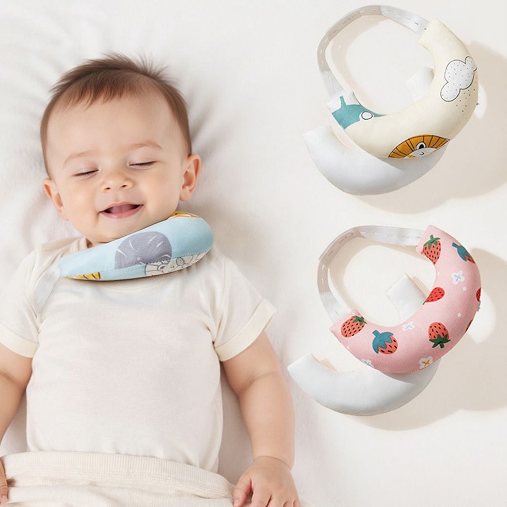 Gối hỗ trợ cổ cho bé HOBBYIN, Thiết kế cong Đệm định vị đầu cho trẻ sơ sinh có thể điều chỉnh, Dây kéo ẩn Cotton Cảm ứng mềm mại Gối ngủ cho bé ngủ cho bé