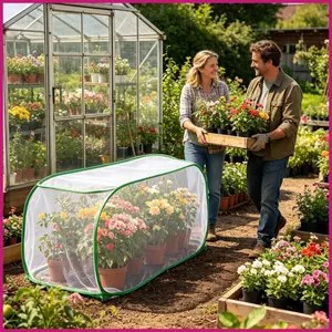 Vườn Giường Có Thể Gập Lại Lưới Di Động 3.94x1.97ft Lều Bảo Vệ Giường Lớn Cho Trái Cây Rau Củ Hoa shopidaevn