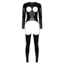 Nyeemya Nữ Ướt Nhìn Da PU Rompers Rỗng Ra Cốc Dài Tay Dây Kéo Phía Trước Quần Legging Một Mảnh Áo liền quần Cho Hộp Đêm Rave Đảng