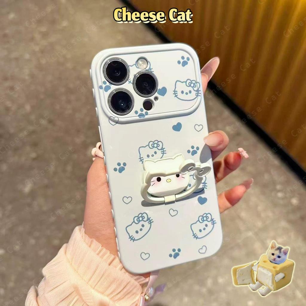 Giá đỡ điện thoại hình chuông Ốp điện thoại Kitty cho iPhone 17 Pro Max 11 12 13 14 15 16 Plus