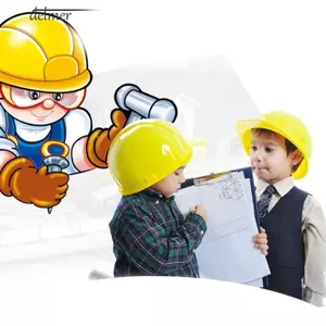 DELMER Mô Phỏng Công Cụ Xây Dựng Bé Trai Nhập Vai Đảng Mũ An Toàn Đồ Chơi Giáo Dục Đảng Cosplay Tiếp Liệu Công Nhân Trang Phục Nón Xây Dựng Đồ Chơi