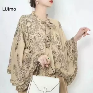 LUImo Mới Mỏng In Khăn Choàng Nữ Mùa Hè Chống Tia UV Đi Áo Choàng Nữ Poncho Mũi SBS