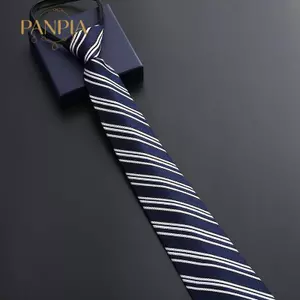 PNPIA- Thanh Lịch 8CM Lười Thắt Lưng Xanh Bla Đỏ Sọc Nam Áo Sơ Mi Công Sở Dây Kéo Dây Buộc Neties Phụ Kiện Đám Cưới Chổi