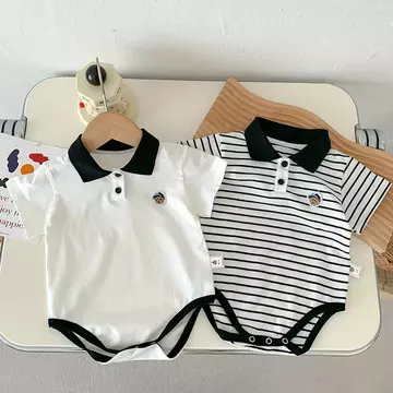 Bộ áo liền quần mùa hè & Quần áo trẻ sơ sinh Quần áo mùa hè Áo liền quần thời trang cho bé Onesie Áo sơ mi Polo Áo sơ mi bé trai Áo liền quần mùa hè Bộ áo liền quần phong cách mỏng 06.4 PD