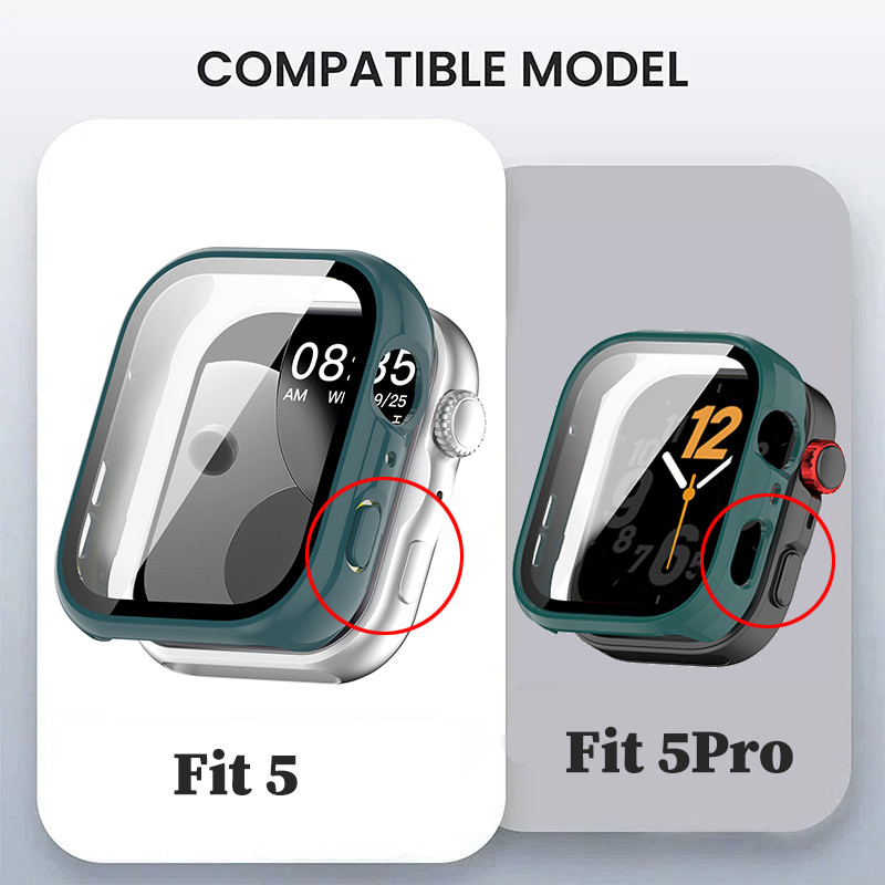 Dây đeo silicon kèm vỏ bảo vệ màn hình cho Huawei Watch Fit 5 Pro/Fit 4 Pro/Fit 5/Fit 4 PC