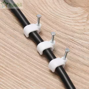YUUKII 100 Chiếc Giá Đỡ Cố Định Hữu Ích Bền Dây Quản Lý Phụ Kiện Điện Chốt Cố Định Móng Tay Thép