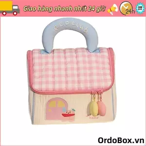 Túi trang điểm ORDOBOX, Túi đựng mỹ phẩm di động Cottage, Túi đựng mỹ phẩm cầm tay đa chức năng dễ thương Du lịch