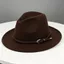 Mũ Fedora nỉ PYCOU, Mũ Panama phong cách cổ điển, Thời trang mềm mại có khóa thắt lưng Mũ Jazz đơn giản dành cho nam nữ