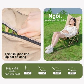 Ghế nằm gấp gọn đa năng,siêu nhẹ,chịu tải cao,bền bỉ cho cắm trại ngoài trời