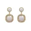 S925 Bạc Kim Cương Ngọc Trai Hình Học Vuông Bông Tai Pháp Đơn Giản Bông Tai Thời Trang Cao Cấp Phong Cách Mới Bông Tai Nữ 2026-6-1