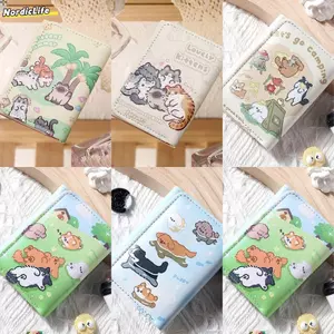 Ví đựng tiền xu NORDICLIFE, 3 lần thẻ tín dụng bằng da PU Holoder, Mini dễ thương cho chó con INS Style Ví đựng tiền cho bé gái Quà tặng học sinh