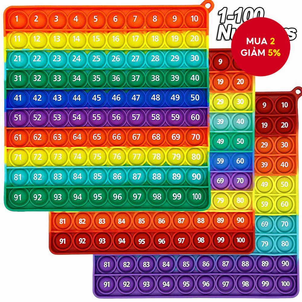 6,8in (17. 3cm) 1-100 Số Đếm Fidget Đồ Chơi Pop Văn Phòng Phẩm Hoạt Động Trò Chơi Toán Học, Trò Chơi Pop Đẩy Nhanh Giáo Dục Montessori Cho Lớp Học Trẻ Em Mẫu Giáo