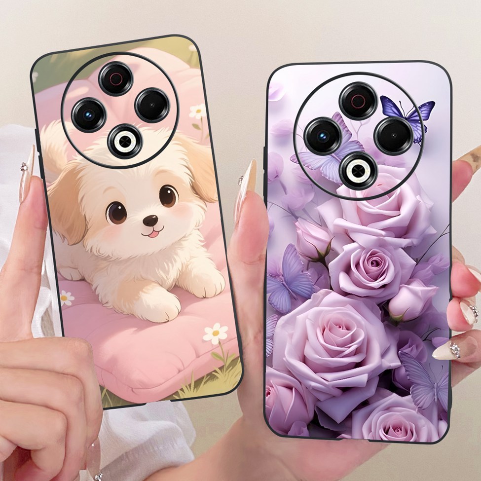 Vỏ Cho Tecno Spark 30 Vỏ KL6 Thẩm Mỹ Hoạt Hình Dễ Thương Thời Trang Bướm Ngộ nghĩnh Sơn Mặt Sau Cho Techno Spark 30