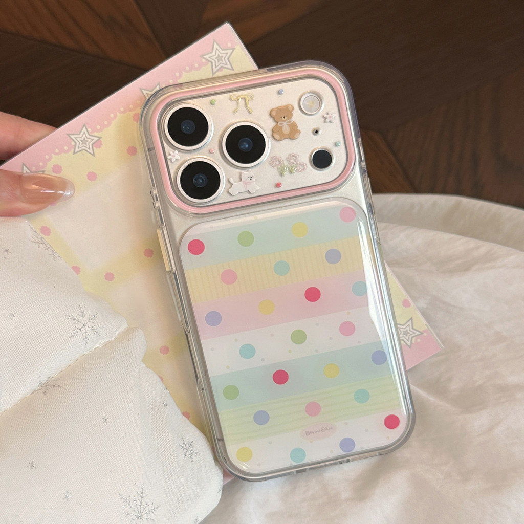 Ốp điện thoại chấm bi đầy màu sắc cho IPhone 17 Pro Max 17 16 15 14 Vỏ bảo vệ chống sốc