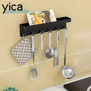 Giá treo chìa khóa treo tường YICA, Móc treo chìa khóa treo tường ABS tự dính, Đồ dùng khoan miễn phí Trang trí nội thất Móc treo tường
