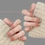 Móng tay giả Gradient Pháp 24 CÁI - Thiết kế thanh lịch lấp lánh màu trắng sữa cho nhiều dịp